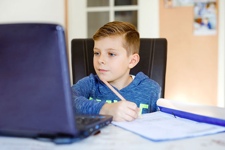 Boy with laptop