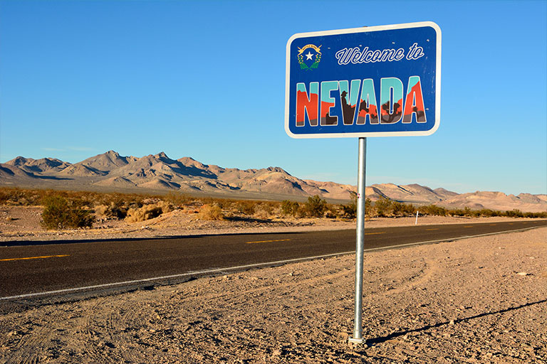 Nevada state sign.