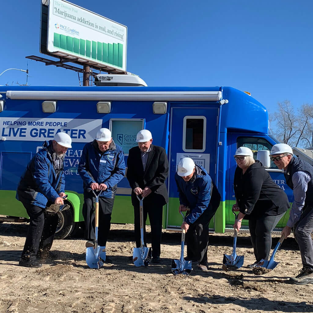 Board of Directors at the groundbreaking of a new branch