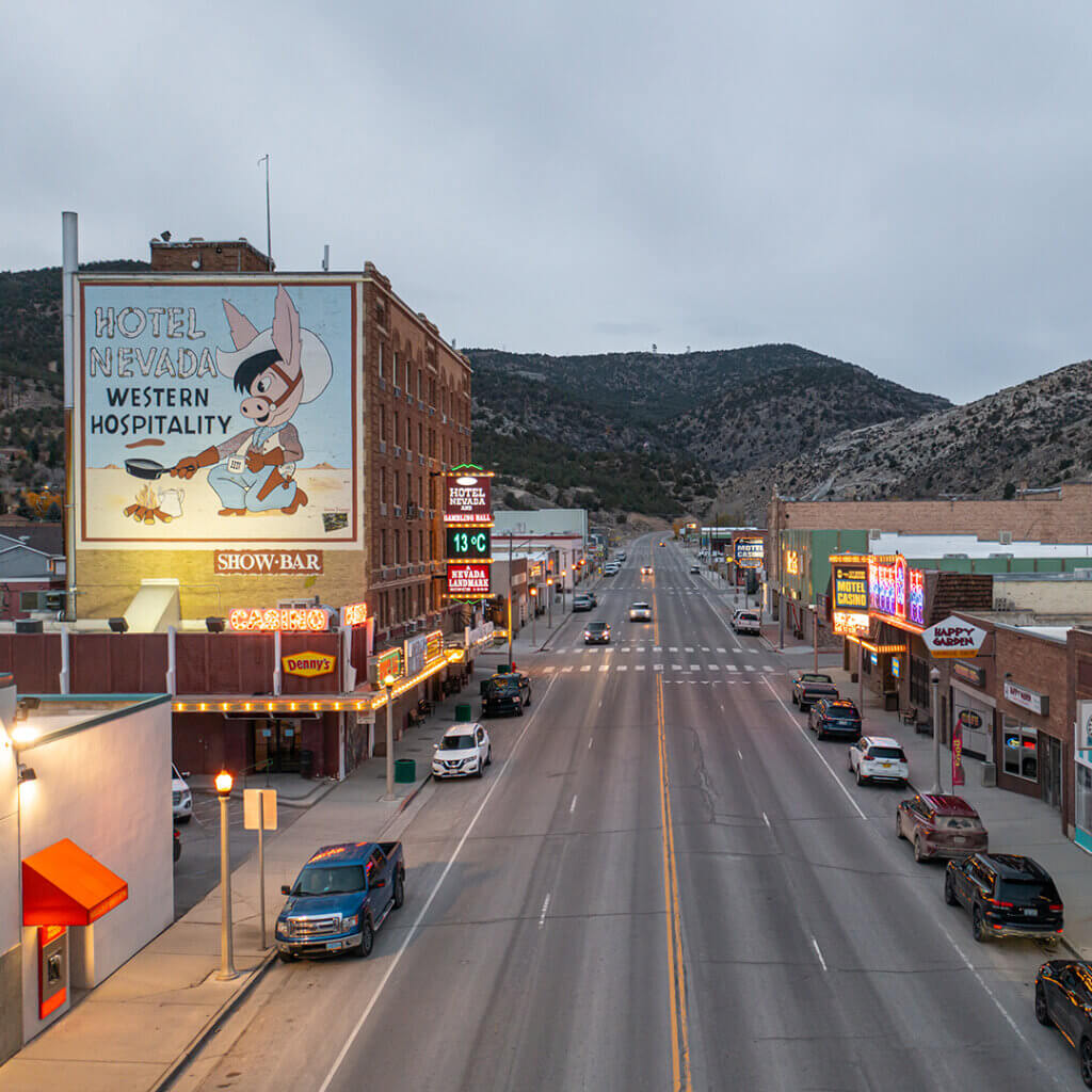 Aerial image of Ely, NV