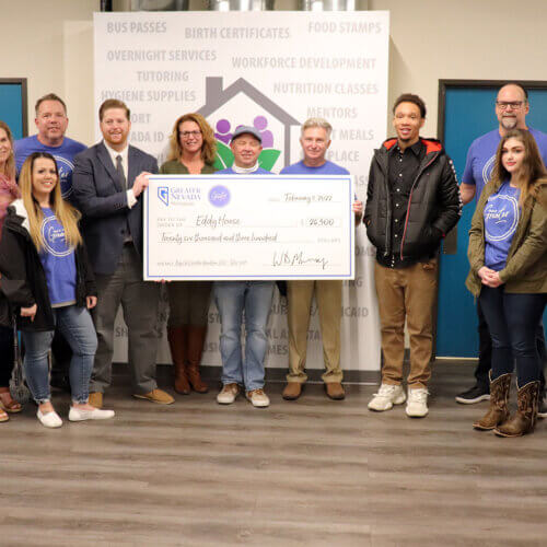 Check presentation to Eddy House as part of the Keys to Greater program