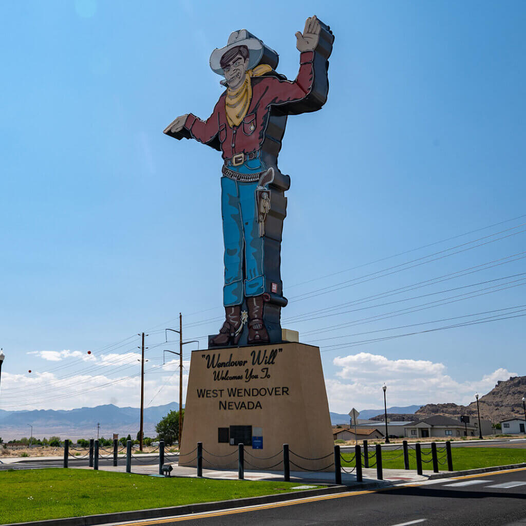 West Wendover cowboy monument