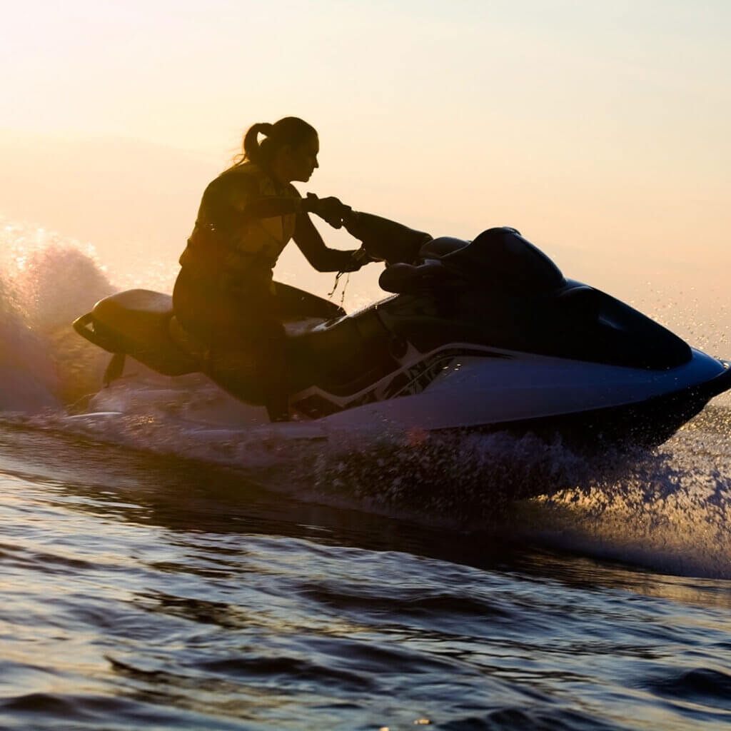 Woman on a jet ski