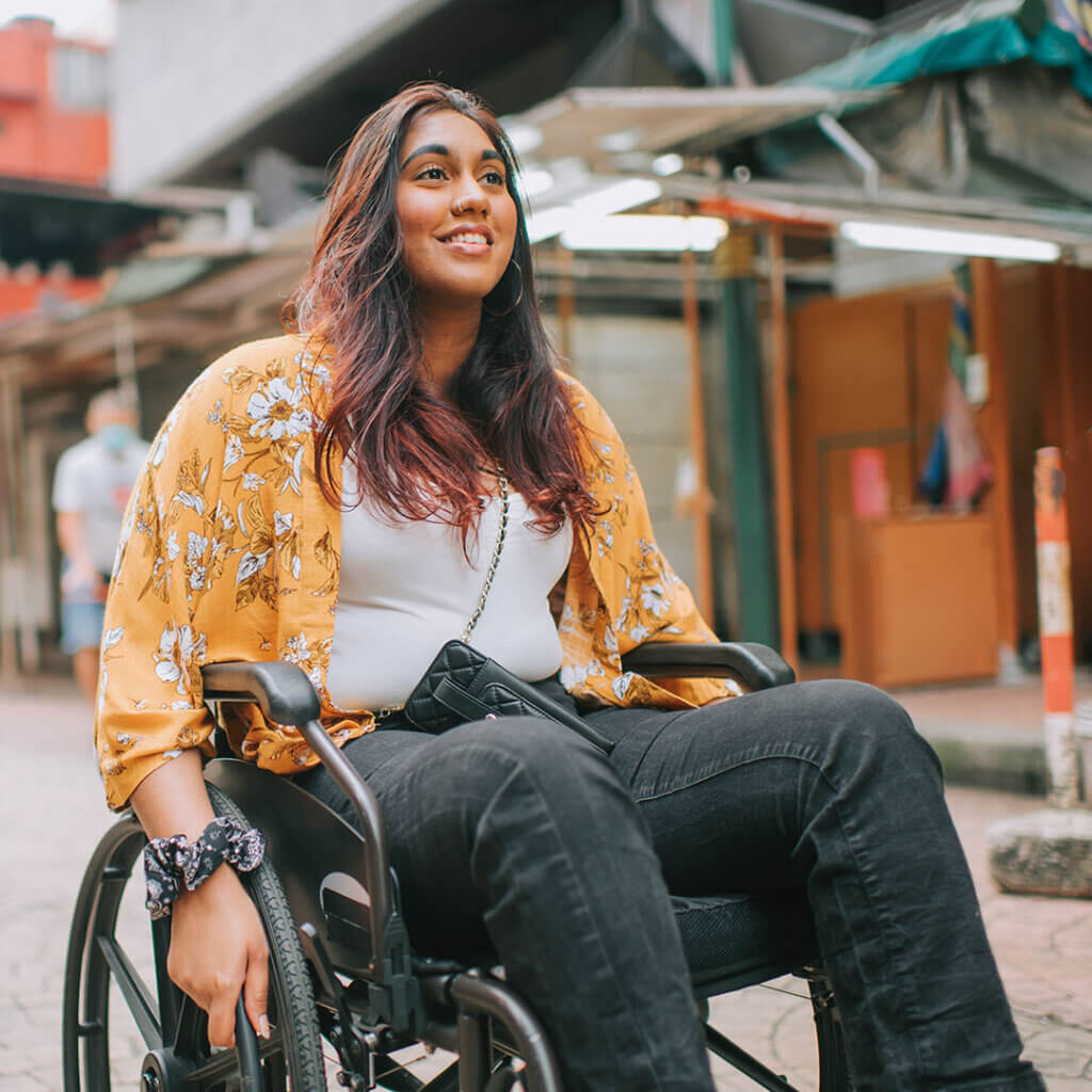 Woman in a wheelchair