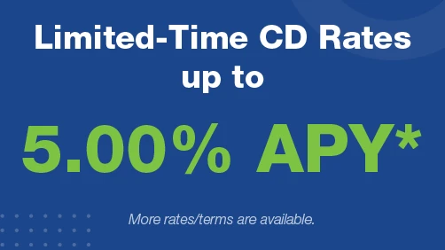 Limited-Time CD Rates up to 5.00% APY