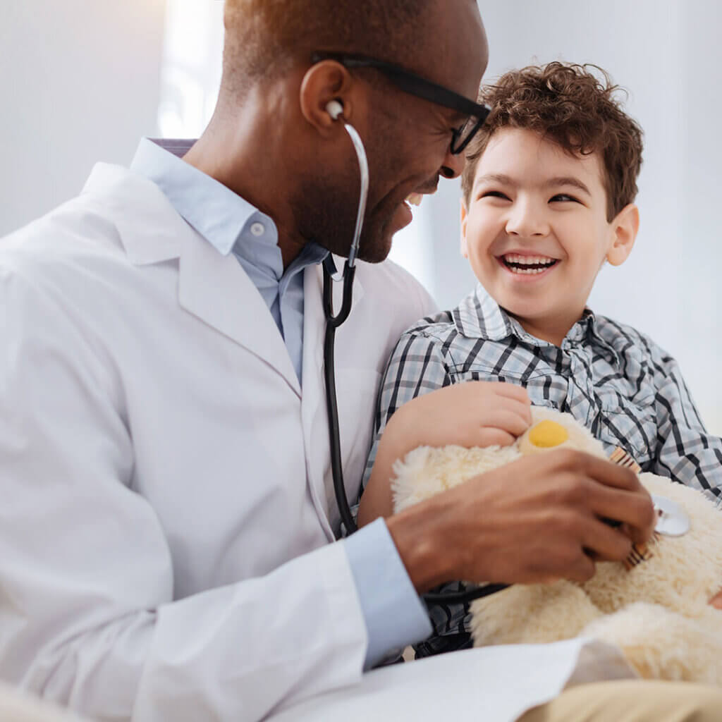 Doctor with a child patient