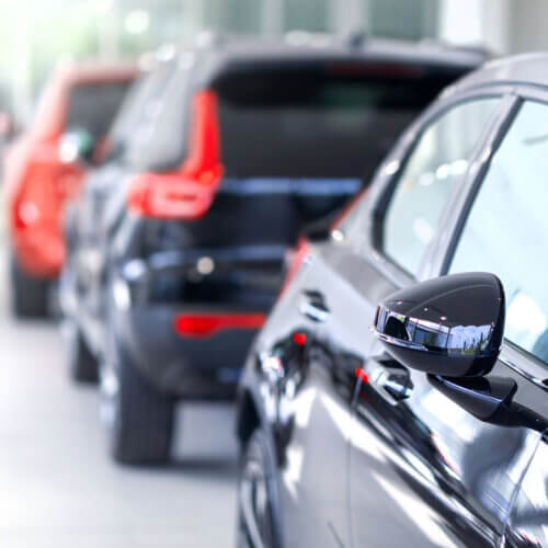 Various cars at a dealership