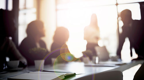 Example board room meeting