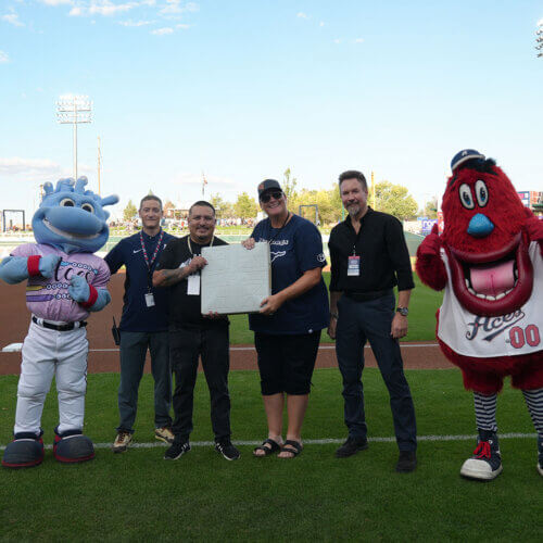 Aces Stealing Bases presentation with Special Olympics Nevada at Greater Nevada Field