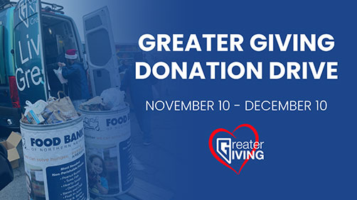 Greater Giving Donation Drive, November 10 - December 10