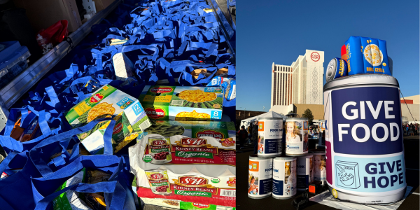 Food donations collected for the Food Bank of Northern Nevada