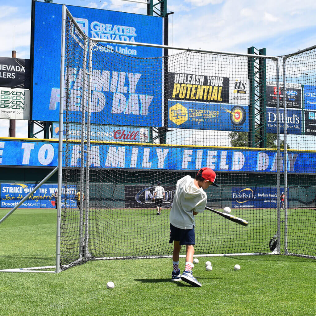 Greater Nevada Field Family Field Day batting practice