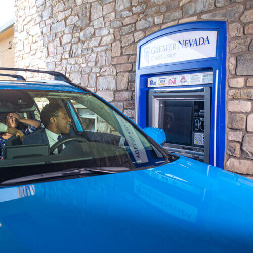 Member using a drive-up GNCU ATM